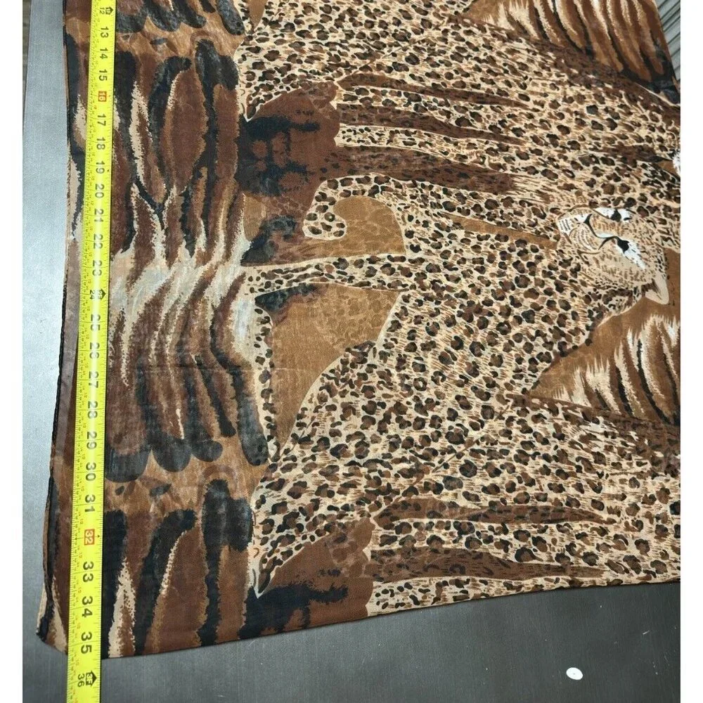 Symphony Brown Animal Print Statement Scarf Safari Cheetah‎ Lightweight Wrap